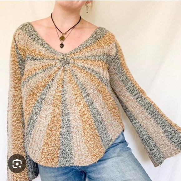 Free People Sweaters - Free People Pinwheel Sunburst Sweater Size XS